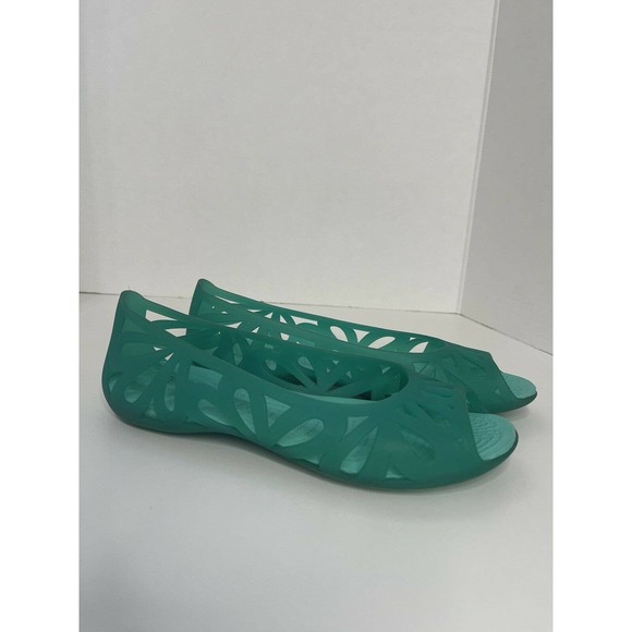 CROCS Shoes - Crocs Women’s Adrina Peep Toe Tropical Teal Size W 5